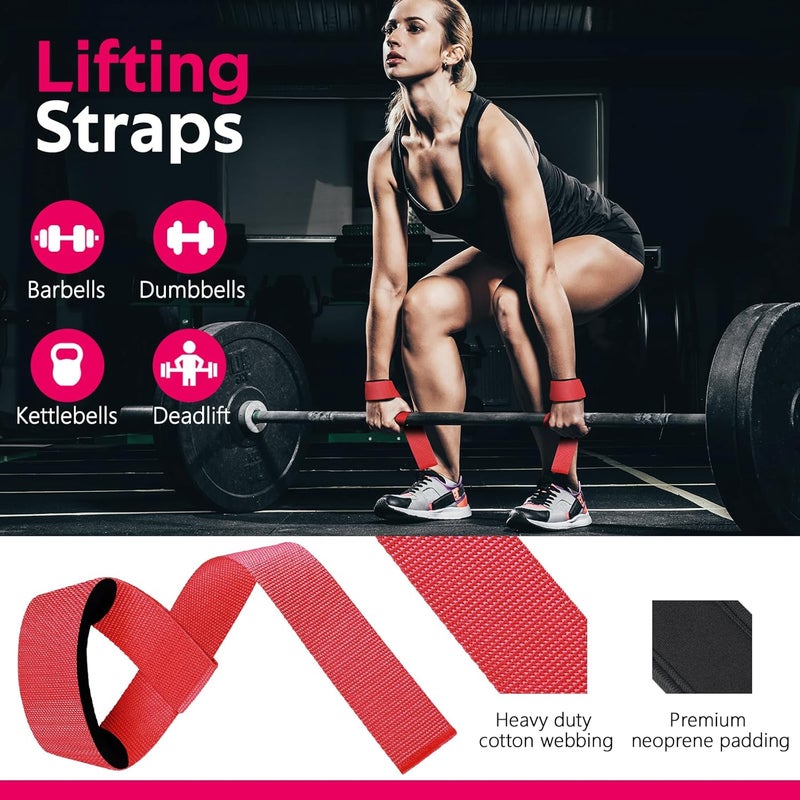 WALITO 7Pcs Barbell Pad Set for Hip Thrust - Squat Pad,Gym Accessories for Women with Bar Bad,Bench Press, with Gym Ankle Straps,Resistance Bands for Working Out,Lifting Strap,Carry Bag - Image 4